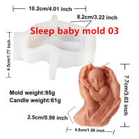 Molde De Velas De Silicona 3D Bebé Durmiendo En Mano Para DIY Agradecimiento Regalo Para Padres Decoración De Hogar Resina Gypsum - details 3