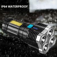 Linterna Portátil Recargable LED De Alta Potencia Para Camping Con 4 Luces LED Y Luz Lateral COB Modos De Iluminación Múltiples - details 8