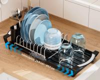 Escurridor de Platos retrácthil, escurridor de Cocina, escurridor de Palillos, escurridor de encimera (Negro) - details 3