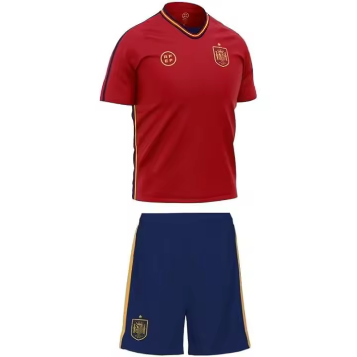 RFEF Mini Kit Replica Selección Española de Fútbol Mundial 2022 - Color Rojo - Talla 4 Años - 1