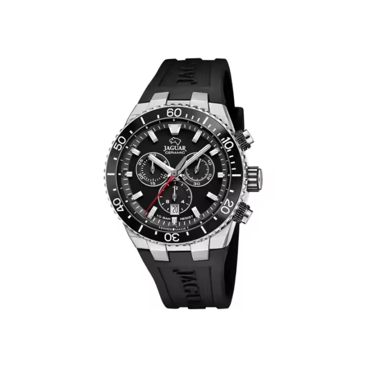 Reloj Suizo Jaguar Hombre  J1021/5 - Negro, Cristal Zafiro, Cronógrafo - 1