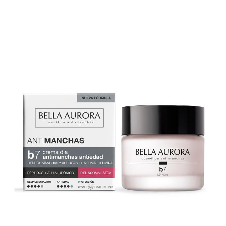 Bella Aurora B7 Crema Antimanchas y Antiedad SPF 20 | Corrige Manchas y Arrugas | Hidrata y Mejora la Firmeza | Piel… — oferta en Miravia