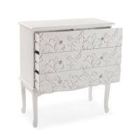 VERSA HOME - Cómoda en madera tallada con 4 cajones y unas medidas de 78x36x88 cm , en madera de abeto y MDF - details 3