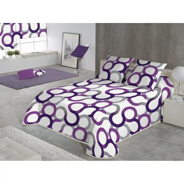SABANALIA - Colcha Estampada Aros (Disponible en varios tamaños y colores) | Colcha ideal para primavera y verano | Producto ligero y decorativo - 1