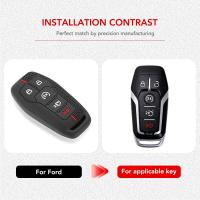 Cubierta De Llavero De Silicona Para Ford Fusion Mondeo Mustang F-150 Explorer Edge 2015-2019 Estilo De Coche Protección De Cerradura Fob - details 0