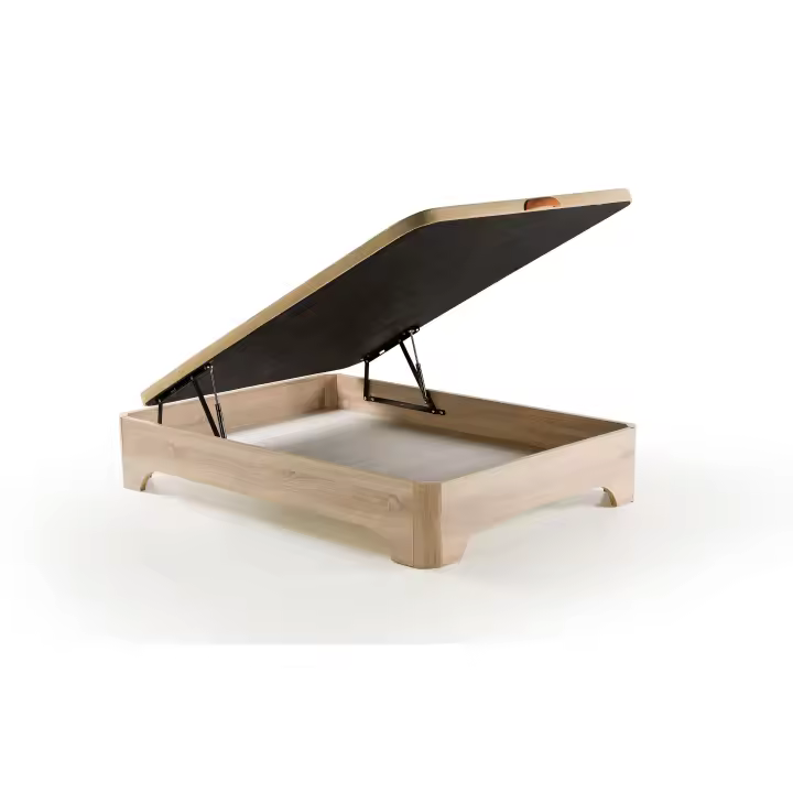KAMIBIA Canapé Abatible Estilo Roble | Transporte y Montaje Incluido | Altura Cerrado 38cm | Elevado y Adaptado para Uso Robot Limpieza - 1