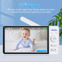 Monitor De Bebé Con Cámara De Seguridad IP Pantalla De 7 Pulgadas Batería De 5000mAh Vigilancia Inalámbrica Para Niños Y Hogar Resolución HD 1080P - details 2