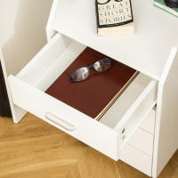 Vinsetto Cajonera de Oficina Mueble Auxiliar para Archivos con 4 Cajones Encimera Superior de Almacenaje 4 Ruedas y 2 Frenos para Estudio Despacho 40x36x65 cm - details 3