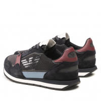 Emporio Armani Zapatillas Zapatos Hombre Azul Rojo X4X537 XM678 Q441 - details 3