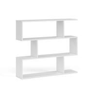 Meimon Estantería baja ATHENA de 97x110x24 cm, con tablero de partículas melaminizado y cantos melamínicos, color decorativo, soporta hasta 20 kg, clasificada como TIPO E1 en emisión de formaldehído, con tacos ABS antirayaduras para mayor protección - details 0