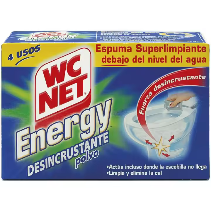 WC NET Desincrustante en Polvo para Baño – Limpieza Profunda de Inodoros y Superficies Sanitarias – Fórmula Potente Antical y Antigérmenes - 1