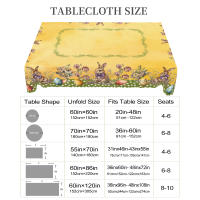 Mantel Redondo De Pascua 1 Polka Dot Con Pintura De Huevo Cuadrado De Tamaño Variado Con Proceso De Enrase En Borde Decoración De Jardín De Primavera Para Uso Diario En Cocina Terraza Decoración De Pascua - details 4