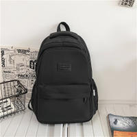 Mochila universitaria impermeable de alta capacidad para niña, morral escolar para ordenador portátil, bolsa de viaje para libros, Color sólido, a la moda, novedad de 2024 - details 21