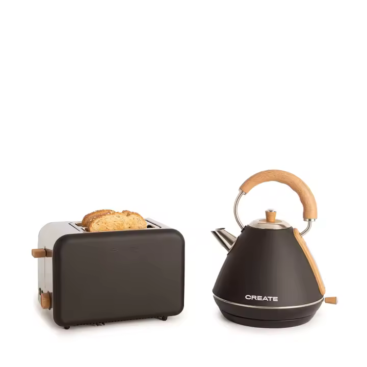 CREATE - Pack TOAST RETRO Tostadora pequeña + KETTLE RETRO Hervidor de agua - 1