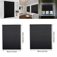 Cortina De Ventana De Plegado Negro Para Sala De Estar Y Baño Sin Perforar Adhesiva Cortina De PVC Decorativa Y Ocasión De Iluminación - details 7