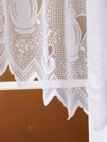 Cortina Francesa Blanca De Encaje Decorativa Curva Sin Perforar Para Dormitorio Cocina Sala De Estar Cortinas Pequeñas - details 5