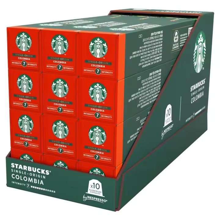 STARBUCKS by NESPRESSO - Single-Origin Colombia - Tueste Medio, intensidad 7 - 12x10caps (120 cápsulas) - 1