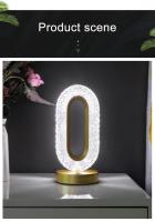 Lámpara De Mesa LED De Cristal Con Control Remoto Y Toque Iluminación De Dormitorio Decoración De Sala De Estar Luz De Escritorio Recargable Y Dimmer Sin Fin - details 10