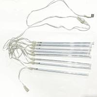 Luces De Lluvia De Meteorito Para Decoración De Árbol Al Aire Libre Con 192LEDs Fosforescentes Cadenas De Agua Mágicas Para Jardín Fiesta Festival USB Recargable - details 14