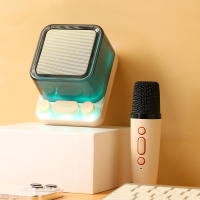 Mini botón mecánico RGB luz Bluetooth micrófono karaoke altavoz inalámbrico altavoz de audio - details 0