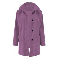Chaqueta De Lana Para Mujer Con Bolsillos Cuello Lapel Larga Casual Invierno Abrigo Elegante De Color Sólido Talla plus - details 16