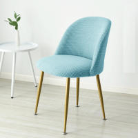 Cubierta De Silla Curva De Poliéster Y Spandex 1PC Protección Pequeña Para Sillas De Comedor Estilo Europeo Para Hotel Y Cocina - details 10