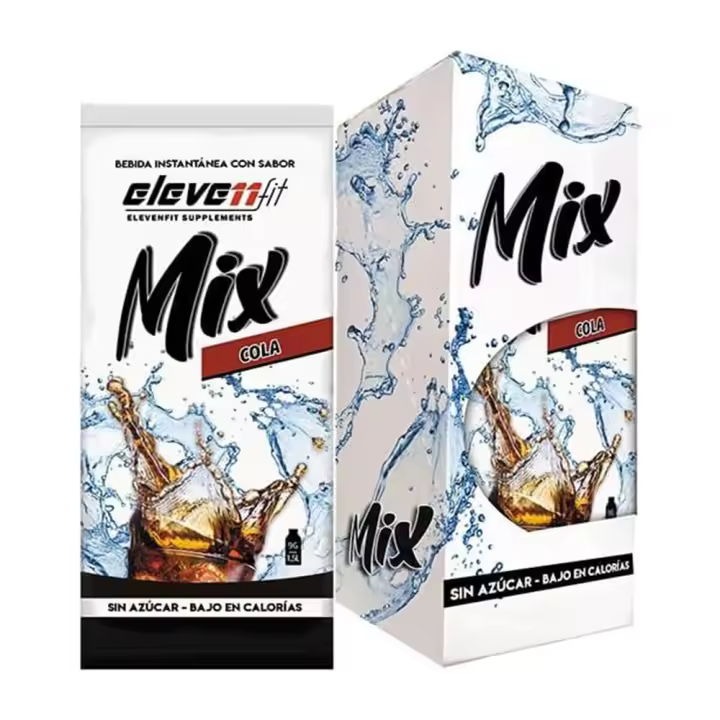 Eleven Fit Mix Instantáneo, Caja de 24 Sobres - Prepara 1.5L de Bebida Saludable - Sin Azúcar, Baja en Calorías y Carbohidratos - Ideal para Agua/Leche, Cocinar y Preparar Postres - Mejora tu Dieta - Apto para Adultos y Niños - 1
