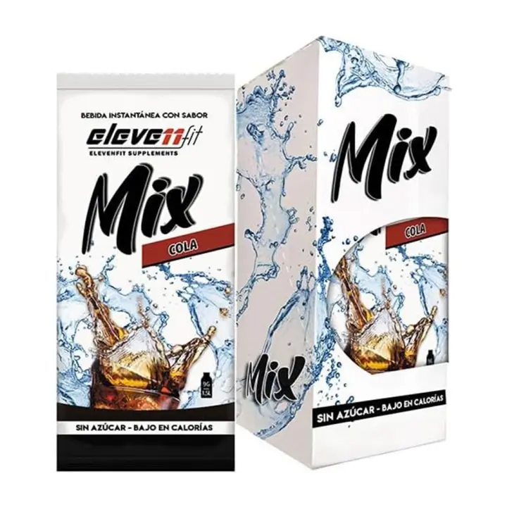 Eleven Fit Mix Instantáneo, Caja de 24 Sobres - Prepara 1.5L de Bebida Saludable - Sin Azúcar, Baja en Calorías y Carbohidratos - Ideal para Agua/Leche, Cocinar y Preparar Postres - Mejora tu Dieta - Apto para Adultos y Niños - 1