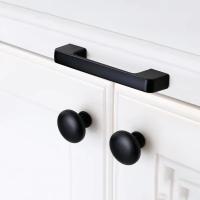 1Pcs Modernos Pernos De Cocina De Aluminio Negro Para Armarios Y Cajones Manijas De Muebles Para Gabinete Y Armario - details 0