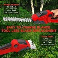 Podadora De Bricioles Eléctrica Sin Cable Para Jardín Herramientas De Podar Arbustos Y Grama Compatible Con Batería Milwaukee 18V (No Incluye Batería) - details 0