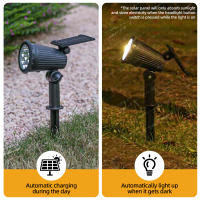 Luces De Punto Solar RGB 9 LED Para Exterior IP65 Impermeables Ajustable Brillo Para Jardín Yard Árboles De Palma - details 2