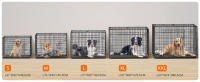 Nobleza - Jaula Metálica para Perros,Jaula para Mascotas con 2 Puertas, Bandeja Base de Plástico Resistente a la Masticación y Asa de Transport - Negro - details 1