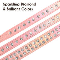 Collar De Cuero Para Perros Pequeños Con Diamantes Ajustable Y Padded Collar De Gato Para Chihuahua Y Otros Pequeños Mascotas - details 5