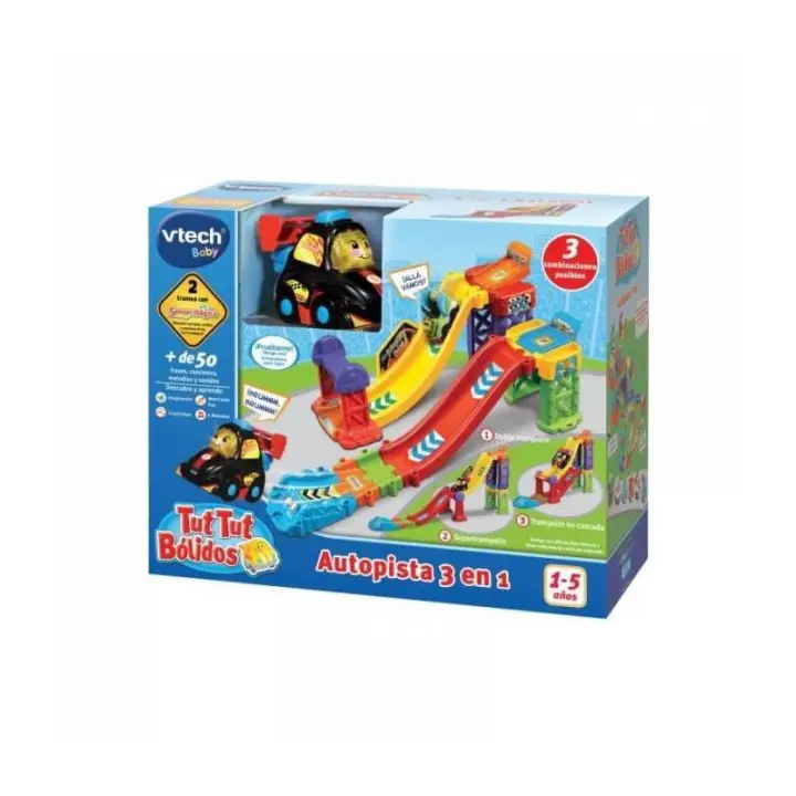 TUTU TUT BÓLIDOS AUTOPISTA 3 EN 1 DE VTECH - 1