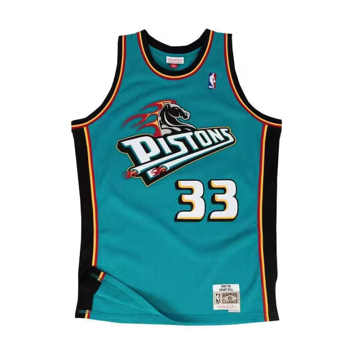 Camiseta Grant Hill con Detroit Pistons 1998-99 Mitchell and Ness Swingman. - 1