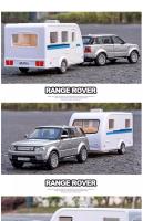 Modelo a Escala 1/36 Land Rover JEEP Wrangler F150 Camión De Remolque De Coche Juguetes De Aleación De Metal Con Puertas Abiertas Set De Caravana Para Niños - details 19