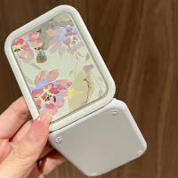 Espejo De Maquillaje Plegable Con Estilo De Pájaro Lotus Para Mujeres Y Niñas Espejo Rectangular Portátil Con Peine Para Uso Externo - details 5