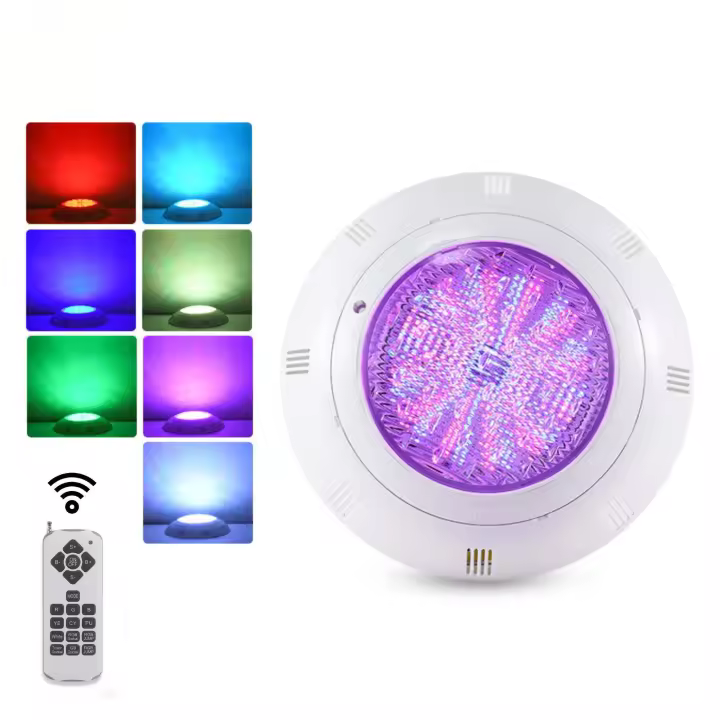 Barcelona LED Foco LED para piscina RGB de superficie 12V AC - 24W - Sumergible - Con mando - IP68 - 1