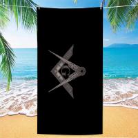 Toalla De Playa Microfibra Masonic Icons 1PC Toalla De Baño Súper Absorbente Secado Rápido Para Niños Y Adultos Unisex Toalla De Camping Piscina - details 8