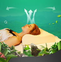 Almohada De Látex Natural Para Cuello 40x60cm Con Funda Almohada Para Adultos Y Niños Masaje De Columna Vertebral Uso En Hogar Y Hotel - details 4