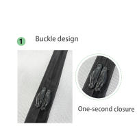 Cortina De Puerta Magnética Antimosquitos 1 Pieza Tamaño 100CM X 210CM Tejido Suave Para Decoración De Hogar Y Privacidad - details 1