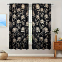 2pcs Cortina De Ojo De Búho Para Decoración Del Hogar Tratamiento De Ventana Para Dormitorio Oficina Cocina Sala De Estar Y Estudio 100% Poliéster - details 6