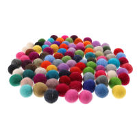 100 Pcs Bolas De Lana De 2 Cm DIY Mini Juguetes Broche Ganchillo Decoración De Guirnalda Accesorios Para Diadema Y Pegatinas Para Niños - details 1