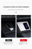 Alfombrilla De Carga Inalámbrica Para Tesla Model 3+ Highland 2024 Silicona Antideslizante Negro Y Blanco Accesorios Model3 - details 2