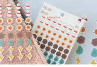 3 Pcs Decorativos Pegatinas Redondas Kawaii Oso Pastel Para Scrapbooking DIY Diario Álbum Etiquetas Adhesivos De Estación - details 16