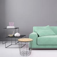 STARLEY- Mesa Auxiliar Nórdica Con Tapa De Madera Extraíble Mesita De Centro Para Café Té Estructura Metálica Pone Salón Dormitorio Habitación Mesita De Centro Cónica 39X38cm - details 3