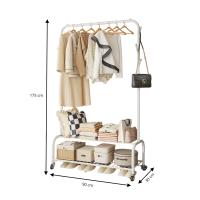 LUTODY - Perchero pie de burro, Colgador de ropa, Soporte resistente con estante para zapatos zapatero, Bolso, Accesorios, Prenda, Multifuncional, Salón, Dormitorio, Sala de estar, Recibidor, Entrada - details 5
