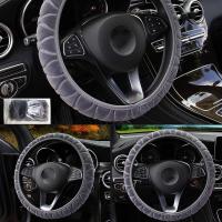 Cubierta De Volante De Coche Universal 37-39cm Invierno Suave Cálido Plush Decoración Interior Automóvil Accesorios - details 2