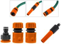 Manguera de Agua de Jardín Set con Conexión y Boquillas para Riego Reforzada 3 Capas Presión de rotura de 20 bar 1/2