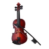 Mini Violín Hecho a Mano Instrumento Musical De Madera Adorno Decorativo Soporte Incluido Modelo Miniatura Regalo Ideal - details 3